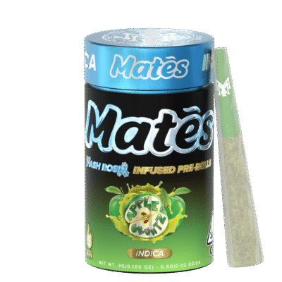 Muha meds apple gruntz infused pre roll 5pk 0.6g each indica strain joints with apple flavor
