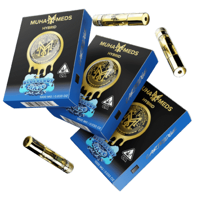 muha meds blueberry haze cart Muha Meds 1g hybrid vape cartridge with blueberry flavor and 1000 THC