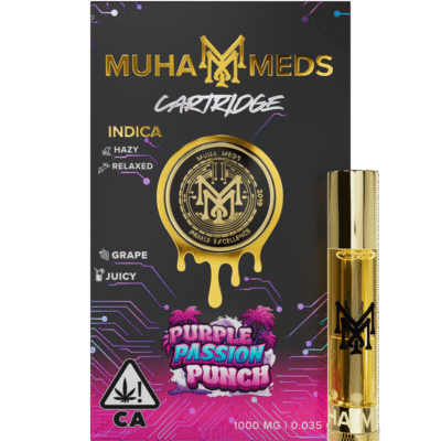 muha meds purple passion punch cart 1g indica berry grape vape cartridge product