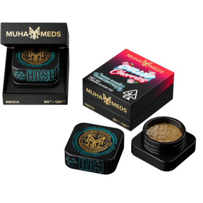 Muha meds chilled cherries hash rosin 1g jar indica solventless concentrate sweet berry flavor