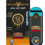 muha meds donnie burger disposable hybrid hash rosin vape pen 0.5g from Muha Meds, cheese citrus pine flavors