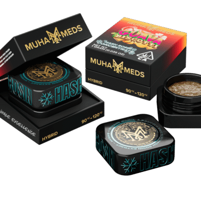 Muha meds guava biscotti hash rosin 1g container of solventless live rosin concentrate hybrid from Muha Meds