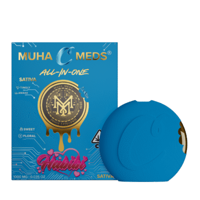 Muha meds carts habibi sativa all-in-one 1g disposable with sweet tropical flavors