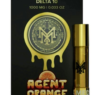 Muha meds agent orange cart 1g sativa vape cartridge with citrus and sweet flavors from Muha Meds