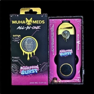 Muha meds bubblegum burst disposable vape pen 2g all-in-one indica strain