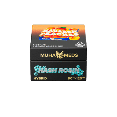 muha meds macaron peaches hash rosin 1g jar with solventless concentrate hybrid