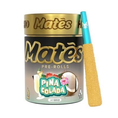 Muha meds pina colada infused pre roll showing tropical flavor 5 pack of hybrid infused joints