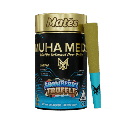 Muha meds snowberry truffle infused pre roll pack 3g sativa cannabis pre-roll joints with berry flavor