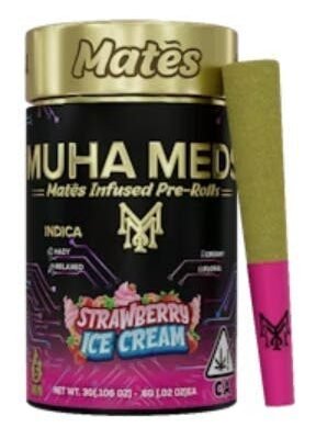 muha meds mellow dew cart 2g indica vape cartridge with citrus earthy sweet flavor by Muha Meds